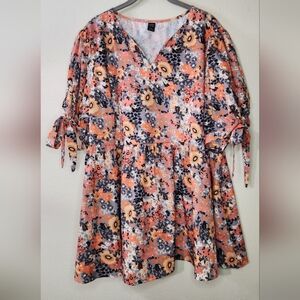 Emery Rose Floral V-Neck Dress